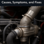 Volvo EGR cooler close-up in D13 engine – showing causes, symptoms, and fixes